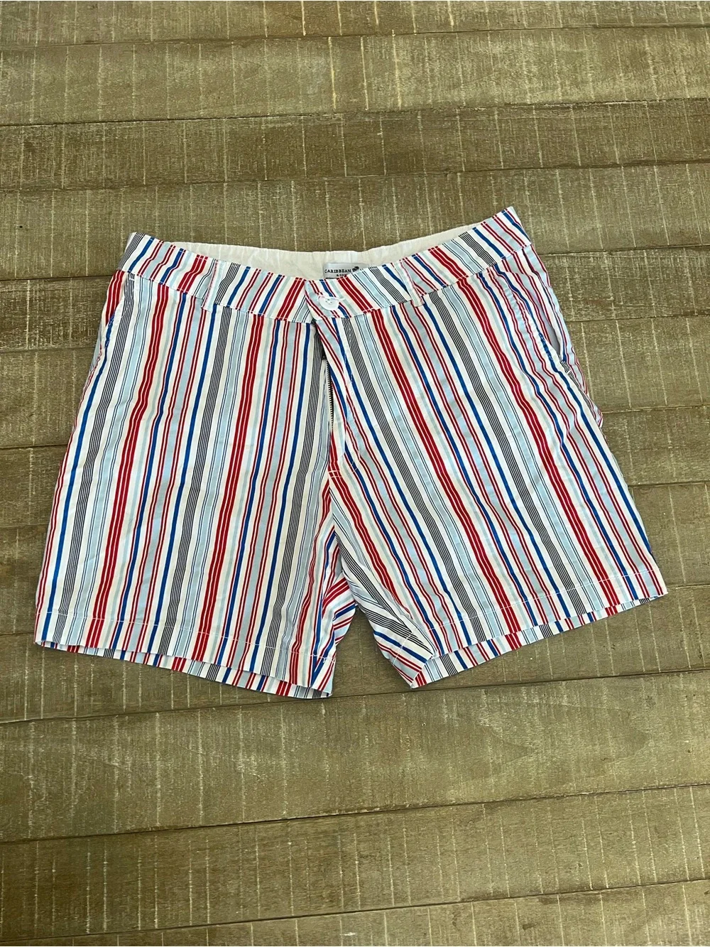 Caribbean Joe Red, Blue & White Striped Women’s Shorts